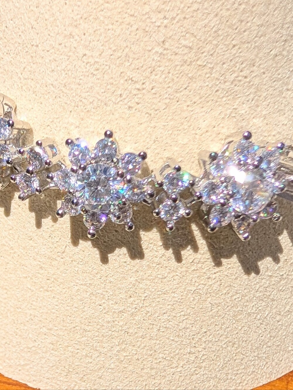 21 ct Carat Moissanite VVS1 Bracelet Floral Tennis Bracelet Diamond look ๐โ๏ธ๐ - Picture 2 of 16